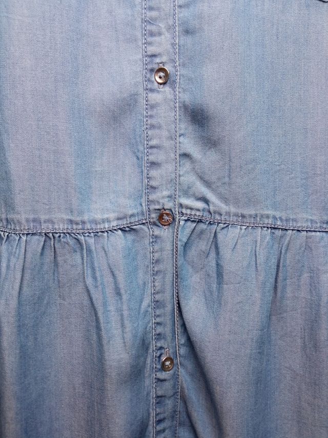 Vestido camisero vaquero de verano MANGO