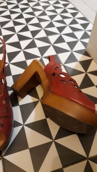 Zapatos tacón verano piel