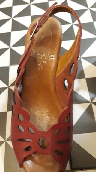 Zapatos tacón verano piel