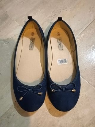 Manoletinas azul marino