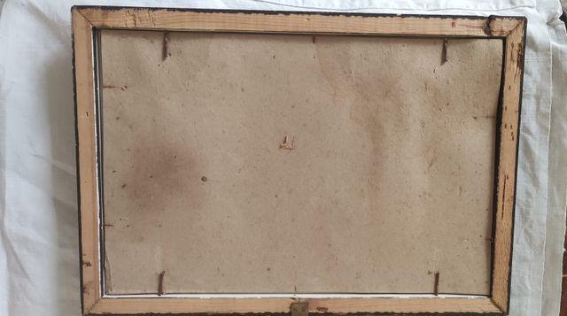 Lotto di 6 cornici in radica di legno anni 30 - 40