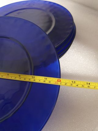 Sottopiatti vetro blu