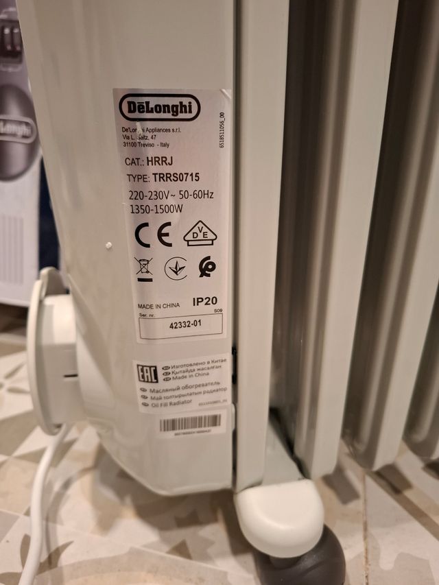 Radiador aceite Delonghi 1500 W