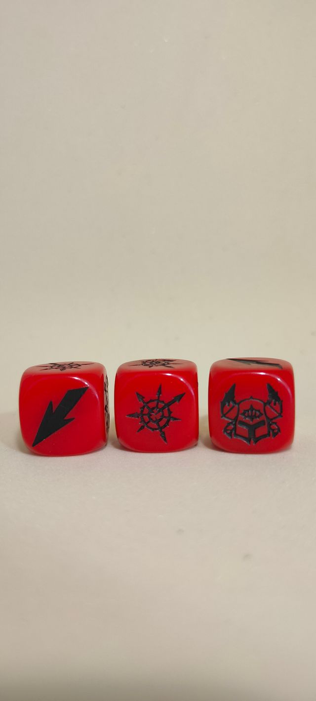 Dados block Blood Bowl del Caos en Rojo