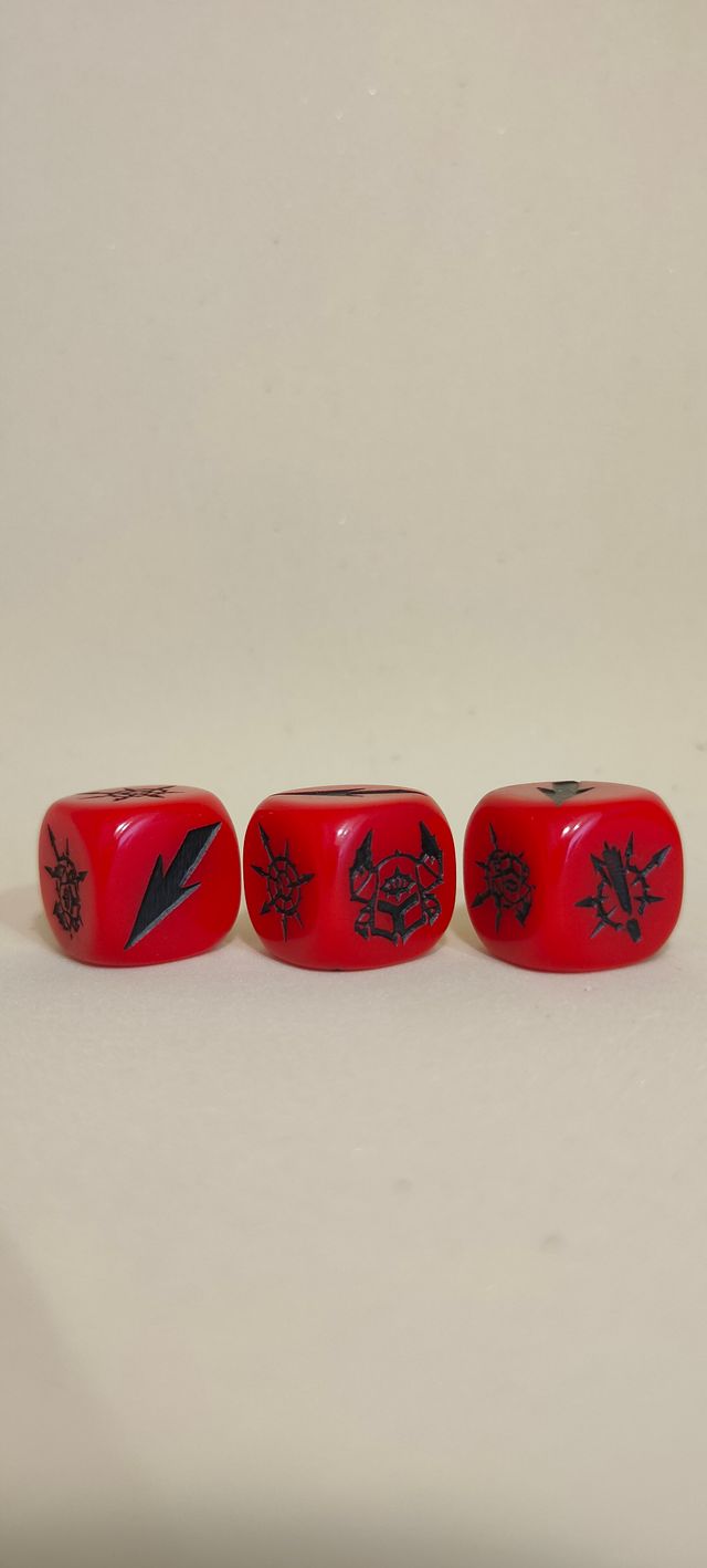 Dados block Blood Bowl del Caos en Rojo