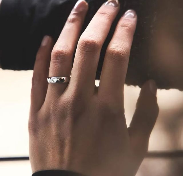 Alianza de boda en plata solida de 1a ley 925