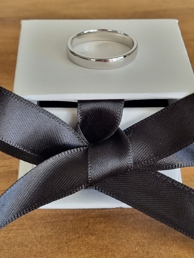 Alianza de boda en plata solida de 1a ley 925