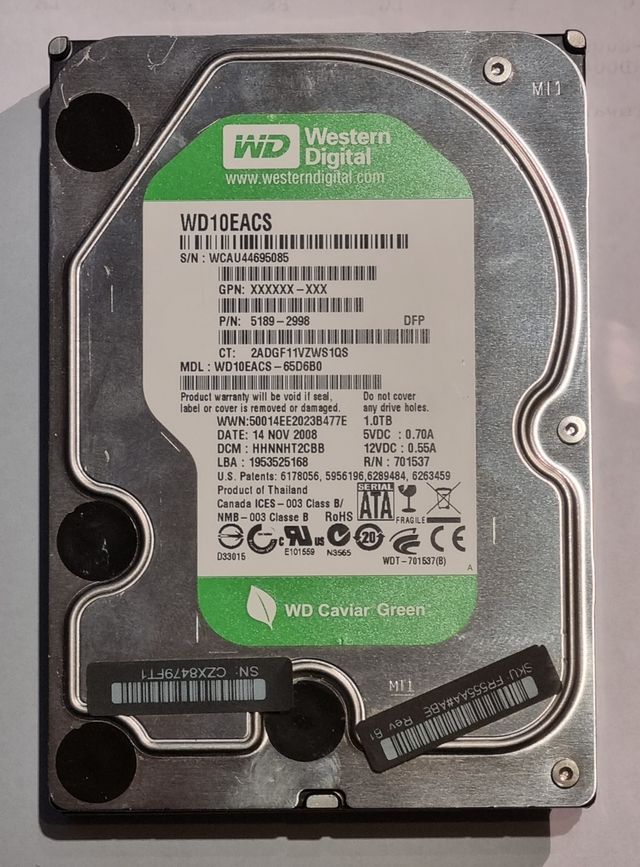 Disco Duro WD-Western Digital 1TB Interno 3,5"