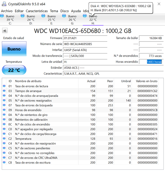 Disco Duro WD-Western Digital 1TB Interno 3,5"