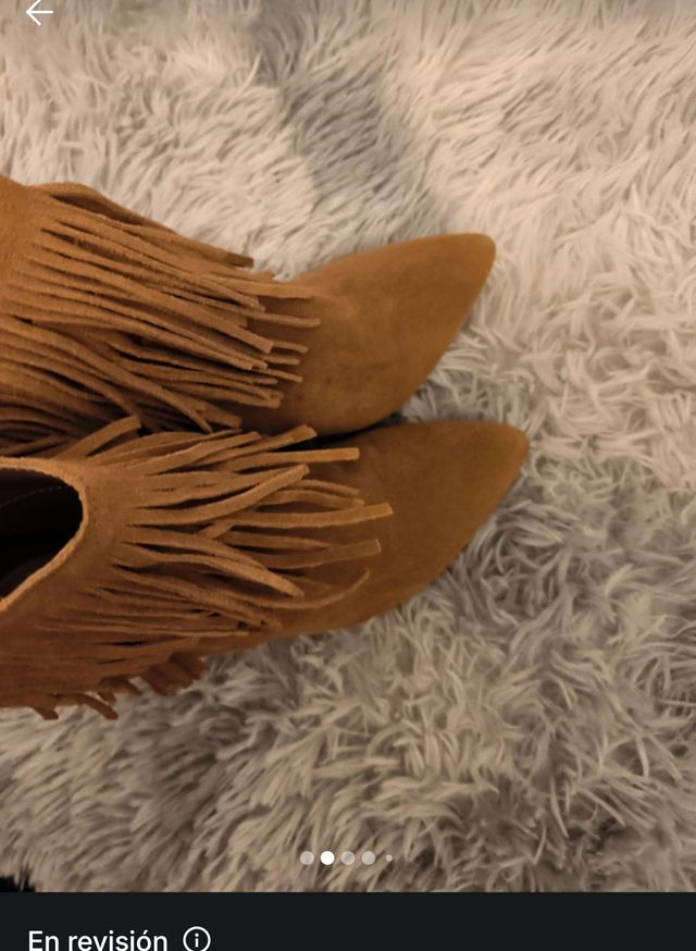 Botín de mujer talla 37 con flecos