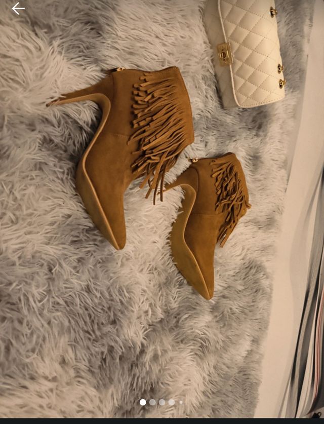 Botín de mujer talla 37 con flecos