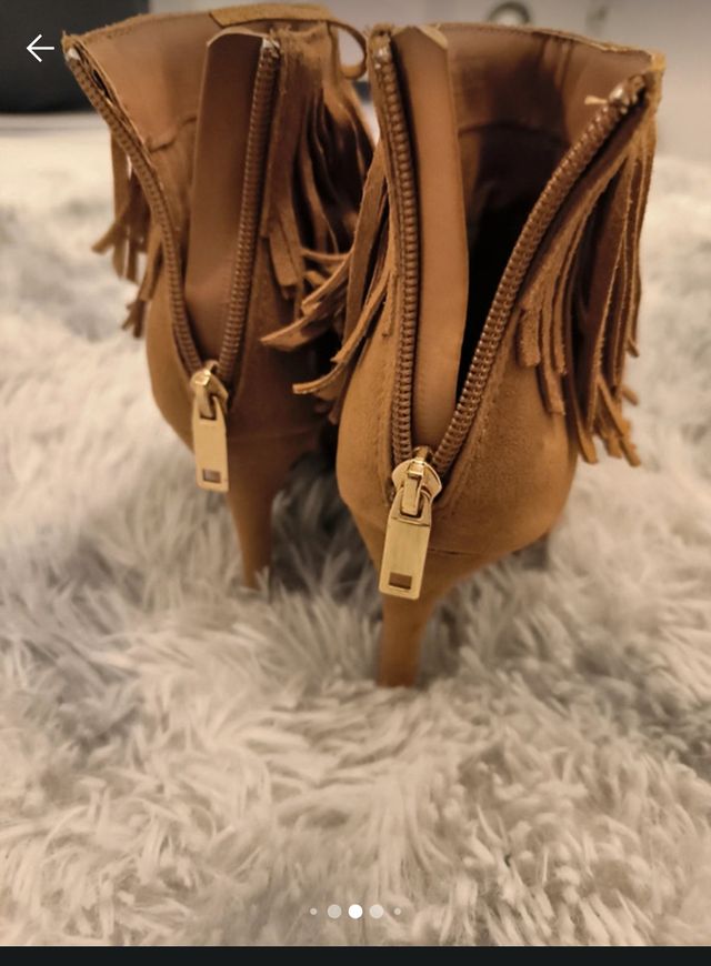 Botín de mujer talla 37 con flecos