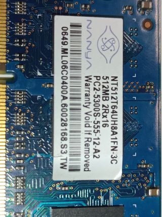Memoria RAM HP spare 
