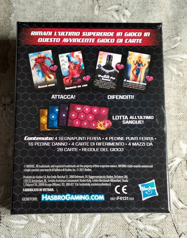 Gioco di carte Marvel Caos come nuovo