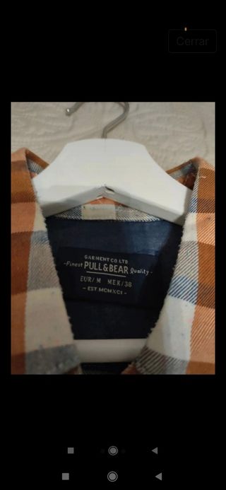 Camisa hombre cuadros de Pull Bear 