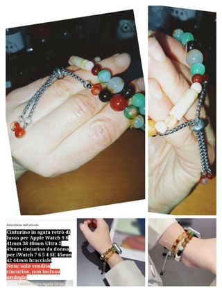 Cinturino in agata retrò x Apple Watch