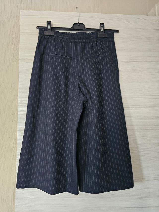 Pantalone largo ONLY blu gessato XS