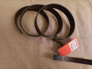 Cintura Trussardi Blue navy black saggiano