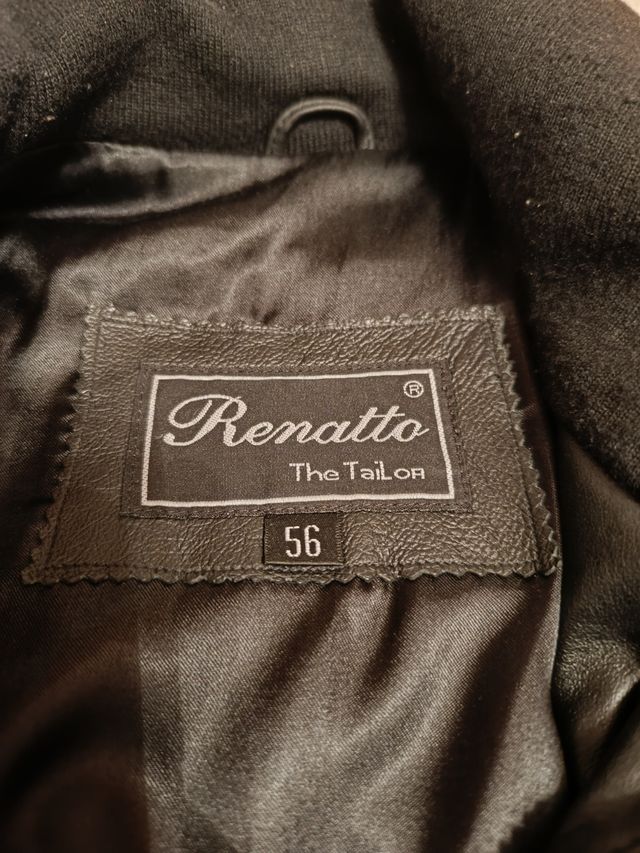 Chaquetón de cuero de hombre