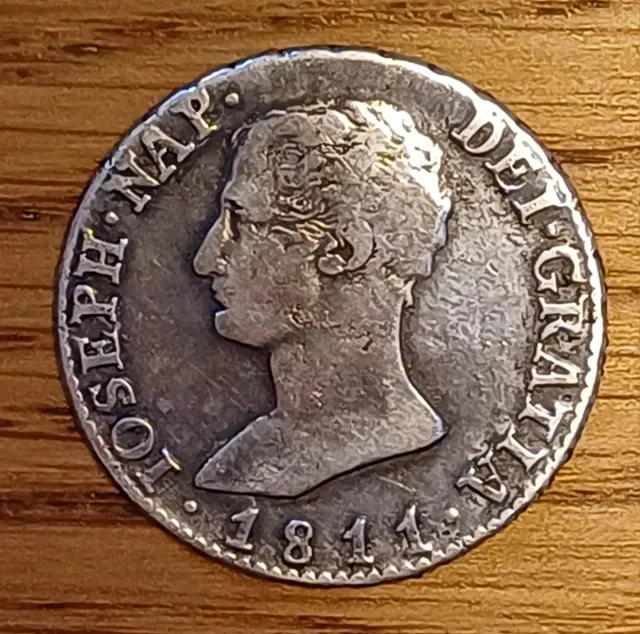 Moneda plata 4 reales Jose Bonaparte