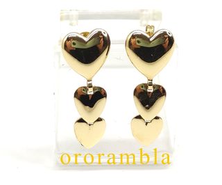 Pendientes corazones oro 18K