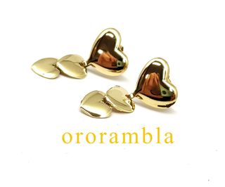 Pendientes corazones oro 18K