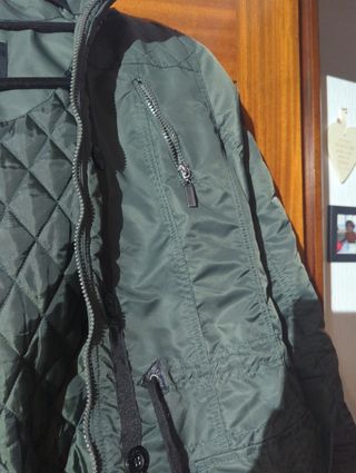Parka impermeable verde militar multibol