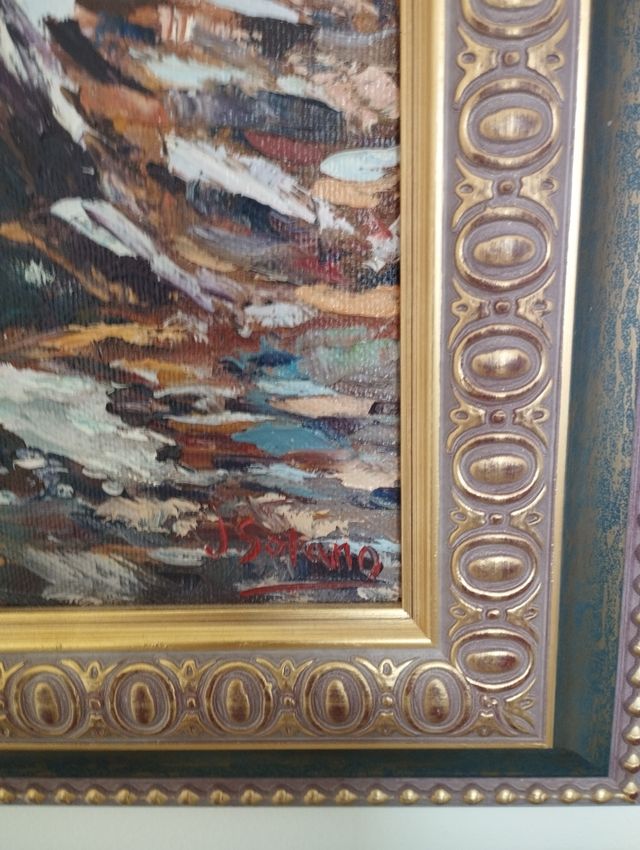 Cuadro oleo pintura de J. Solano