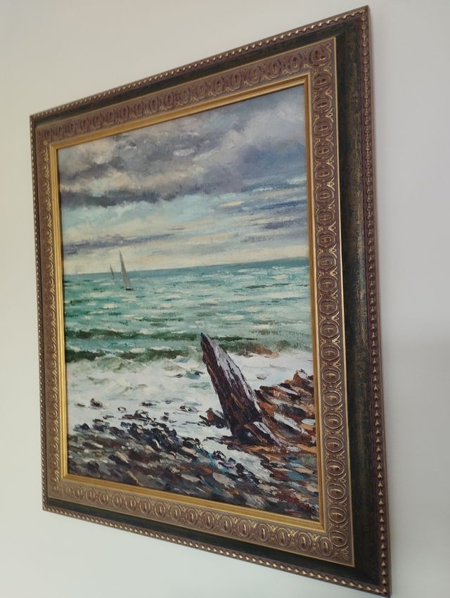 Cuadro oleo pintura de J. Solano