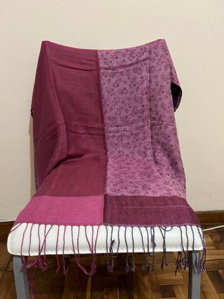 Bufanda tonos rosas y morados