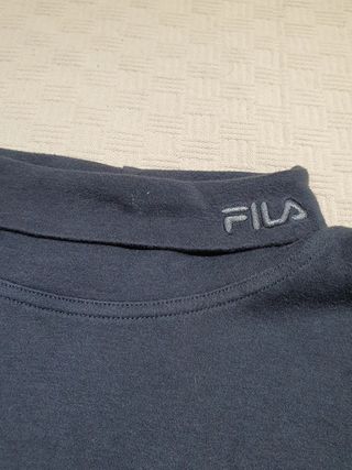 Fila 2010s Camiseta manga larga mujer logo bordado