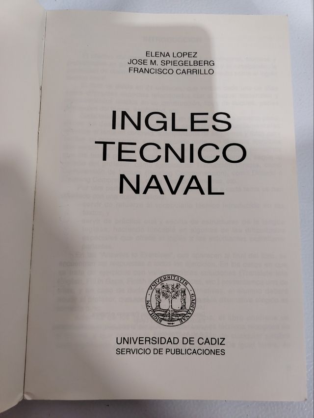 Inglés Técnico Naval -Universidad Cádiz