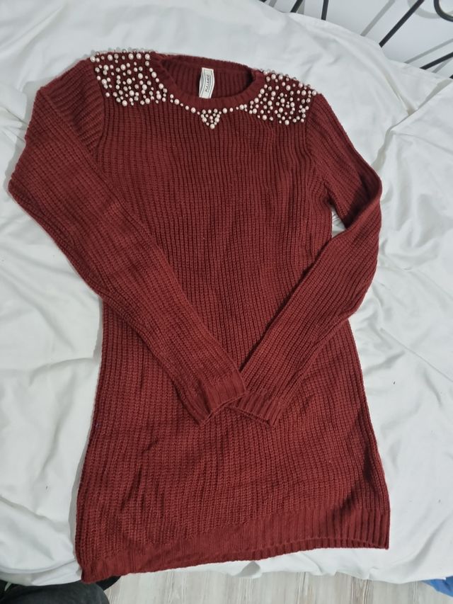 Vestido lana perlas 3x10eu