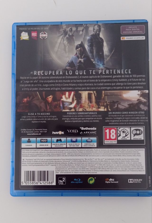 Dishonored 2 PS4 Edición limitada