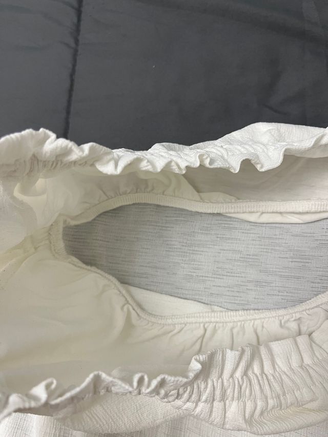 Blusa Blanca Cuello Barca