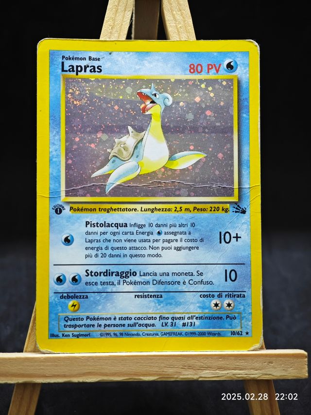 Lapras prima edizione holo Fossil