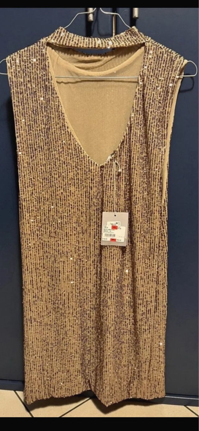 Abito oro sandro ferrone S