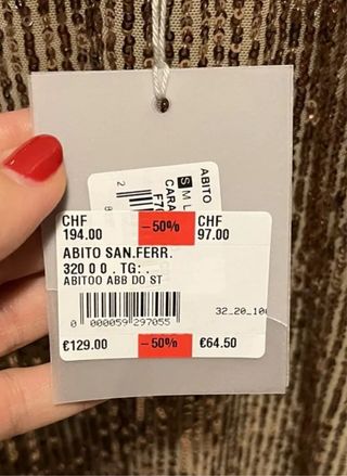 Abito oro sandro ferrone S