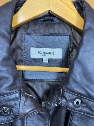 Chaqueta cuero marron