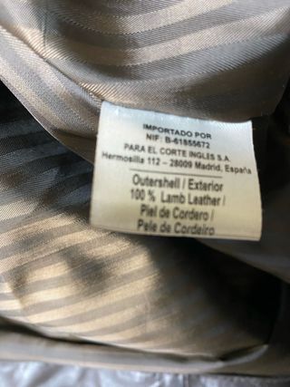 Chaqueta cuero marron