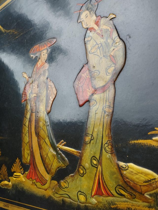 Antiguos cuadros de madera chinos pintados 