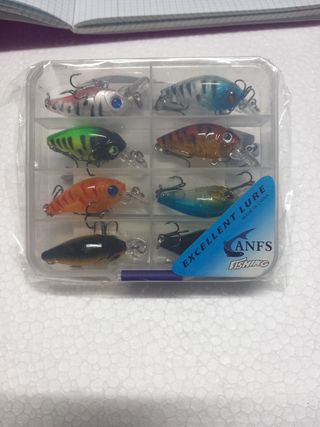 8 señuelos pesca crank bait minnow