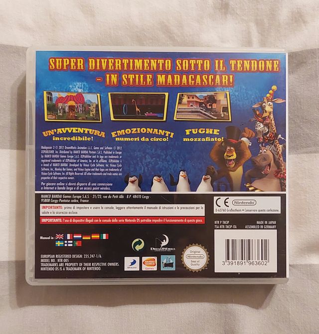 Madagascar 3 - Nintendo DS - gioco italiano