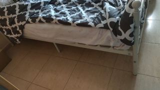 Cama de hierro lacada en blanco 135x190