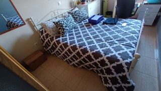 Cama de hierro lacada en blanco 135x190