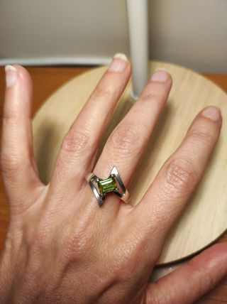 Anillo de Plata 925 con piedra Turmalina