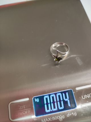 Anillo de Plata 925 con piedra Turmalina