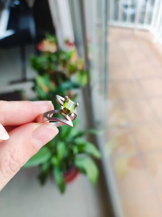 Anillo de Plata 925 con piedra Turmalina
