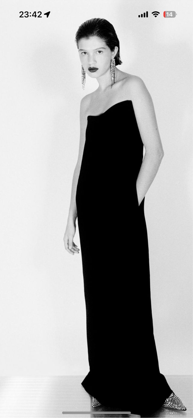 Vestido palabra de Honor Zara