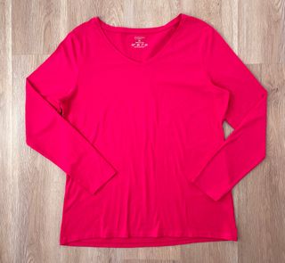 Camiseta Fucsia Cuello V  3XL4XL 4648